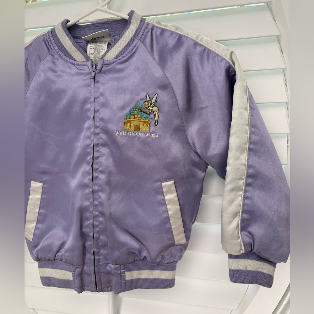 Disney purple varsity jacket for little girls size XS (4-5) Tinker Bell